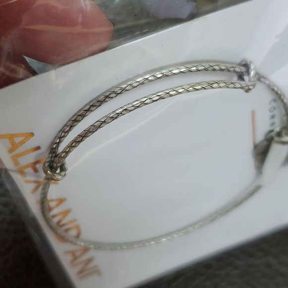 **LAST ONE**GIFT** Alex and Ani textured bangle bracelet Rafaelian silver finish - Picture 3 of 6